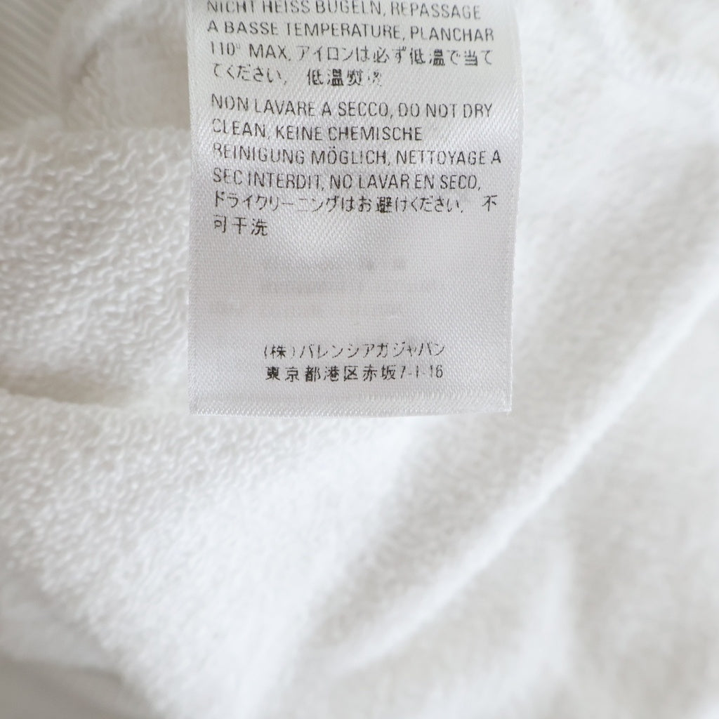 BALENCIAGA(バレンシアガ) バックロゴプリント スウェット プルオーバーパーカー ホワイト 556113 TAV37