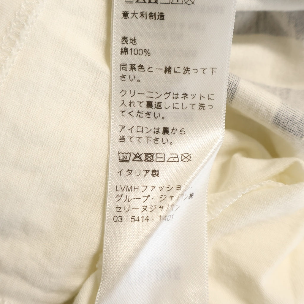 CELINE(セリーヌ) ロゴプリント コットン クロップド クルーネック 半袖Tシャツ カットソー ホワイト レディース 2X761671Q