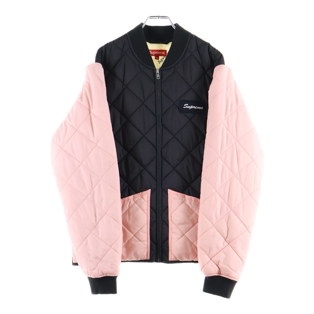 SUPREME(シュプリーム) 16AW Color Blocked Quilted Jacket カラーブロック キルティング ナイロン ジャケット ブルゾン ブラック/ピンク/ホワイト