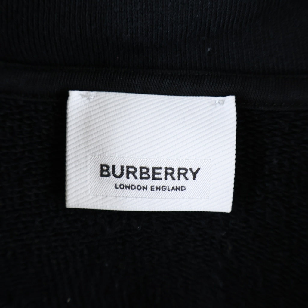 BURBERRY(バーバリー) ロゴプリント スウェット プルオーバーパーカー ブラック 8019990