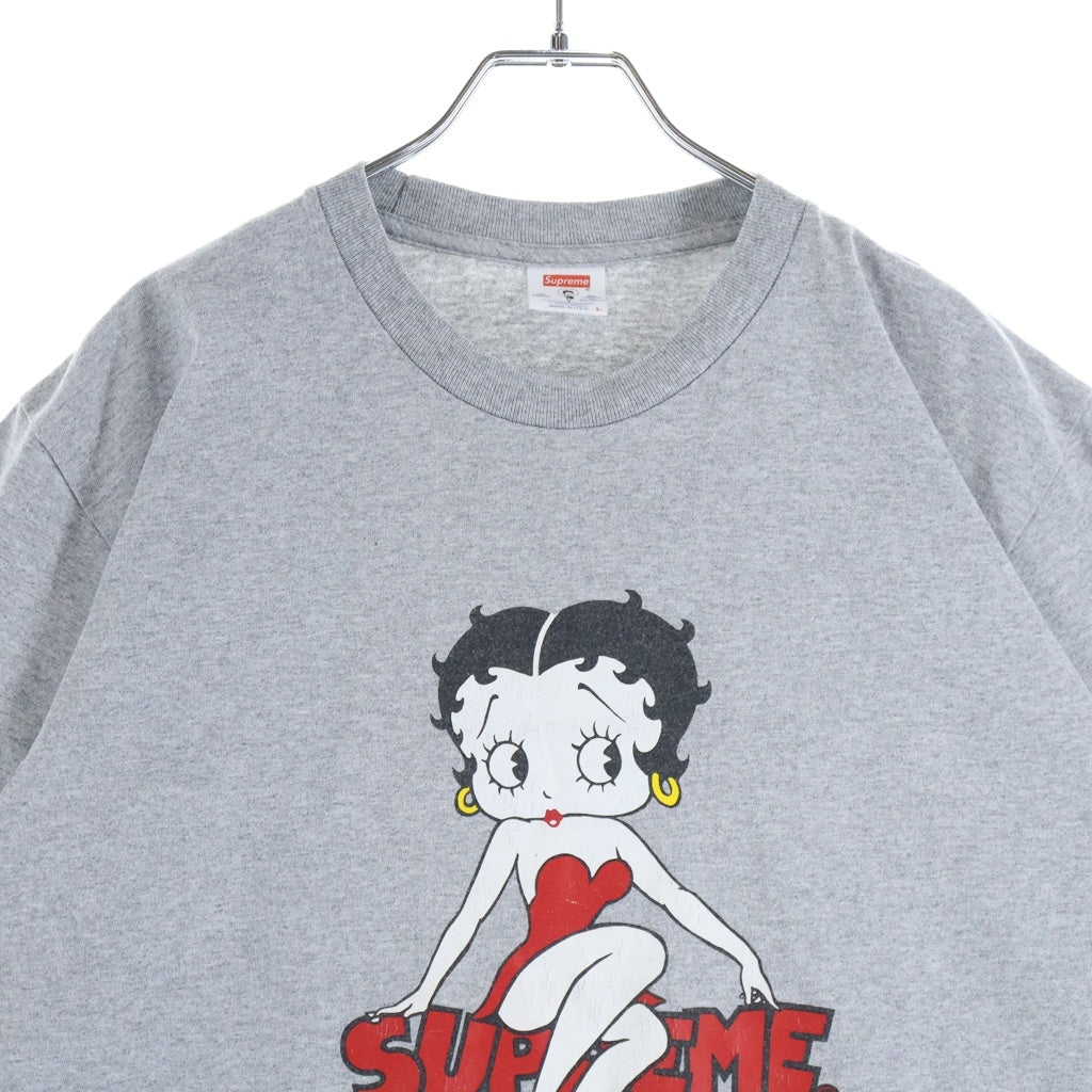 SUPREME(シュプリーム) 16SS Betty Boop Tee ベティーブープ プリント クルーネック 半袖Tシャツ カットソー グレー