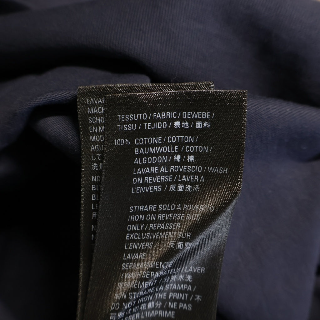 BALENCIAGA(バレンシアガ) カレッジロゴプリント コットン プルオーバーパーカー ネイビー 674679 TLV89