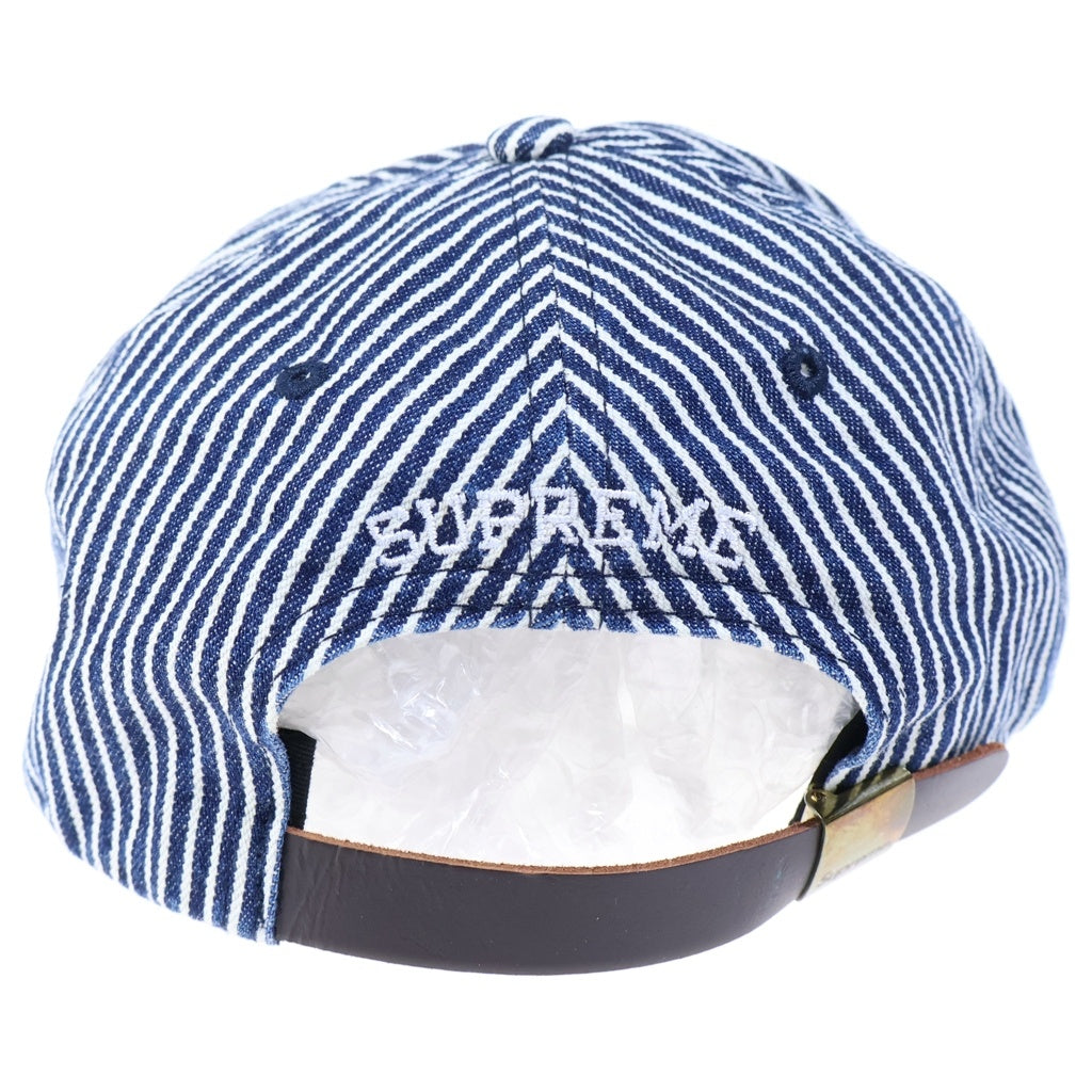 SUPREME(シュプリーム) 17SS Supreme Washed Denim S Logo 6 Panel ウォッシュド デニム Sロゴ 6パネル ストライプキャップ 帽子 インディゴ