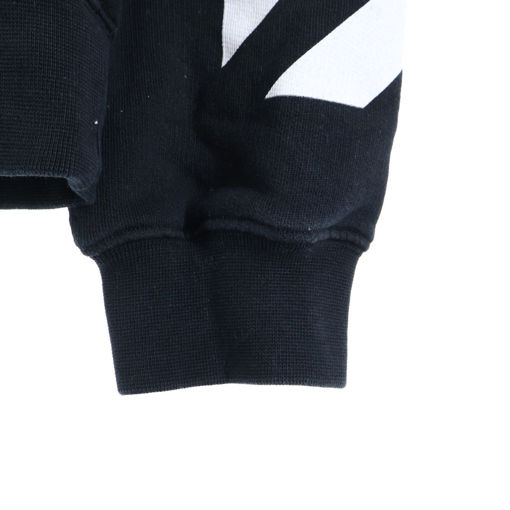 OFF-WHITE(オフホワイト) BLUE COLLAR HOODIE バックプリント フーデッド プルオーバーパーカー スウェットシャツ ブラック
