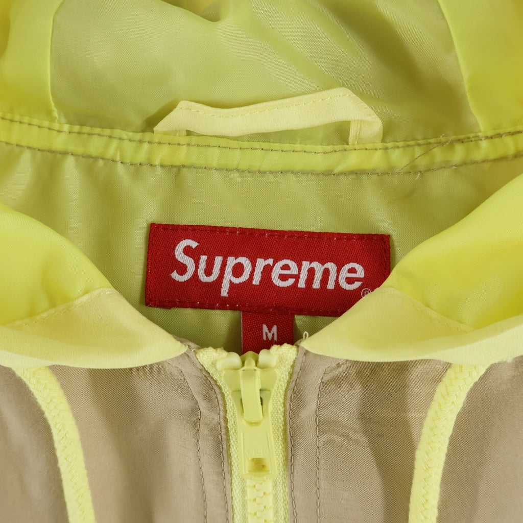 SUPREME(シュプリーム) 17SS Silk Hooded Jacket シルク フーデッド ジップアップ プルオーバーパーカー ジャケット イエロー/ブラウン