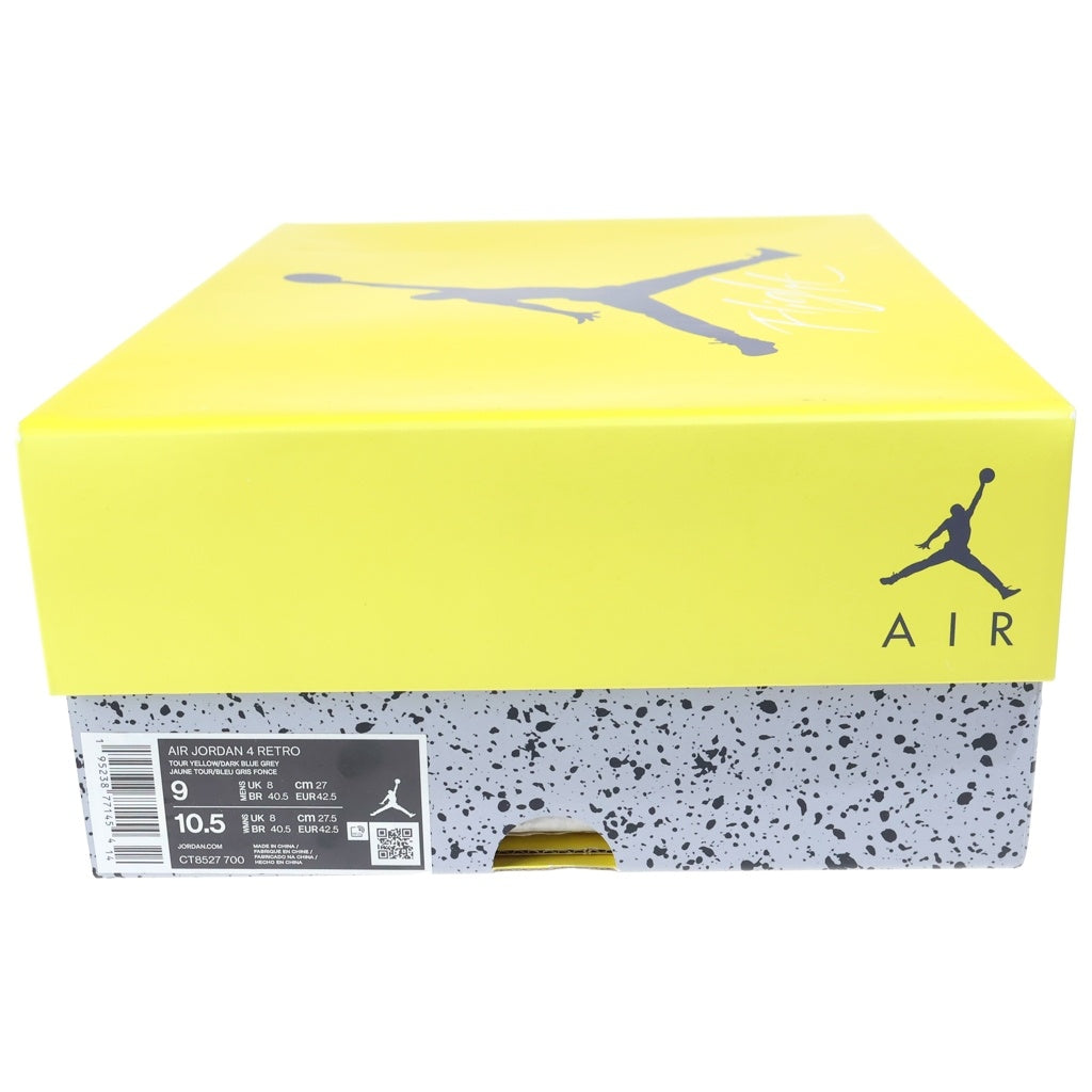 NIKE(ナイキ) AIR JORDAN RETRO TOUR YELLOW エアジョーダン 4 レトロ ハイカットスニーカー ツアーイエロー US9/27cm CT8527-700