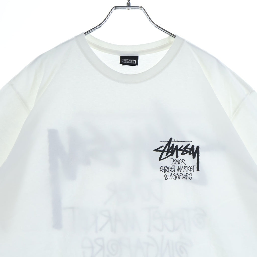 STUSSY(ステューシー) 23AW ×Dover Street Market Stock DSM New York White Tee ドーバー ストリート マーケット ストック ニューヨーク クルーネック 半袖Tシャツ カットソー ホワイト