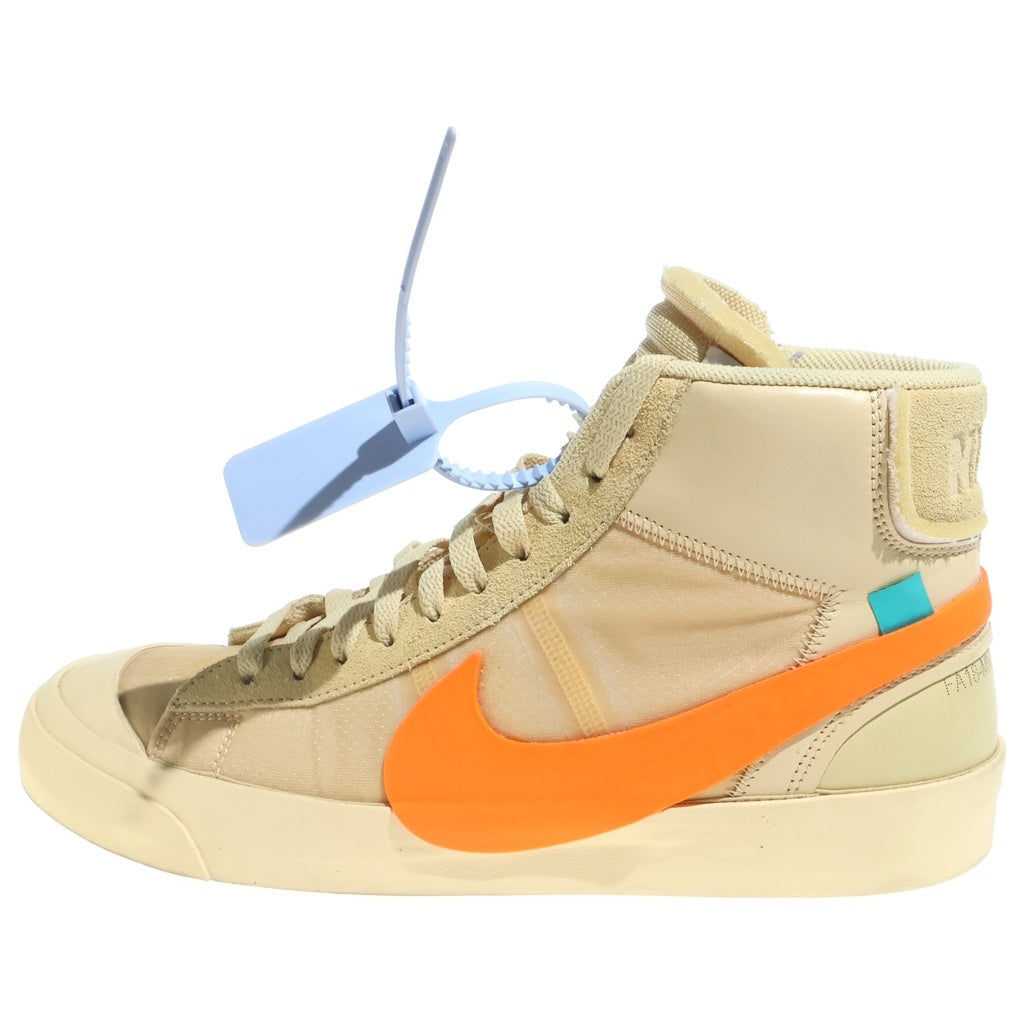 NIKE(ナイキ) ×OFF-WHITE BLAZER MID ALL HALLOWS EVE オフホワイト ブレザー ハイカットスニーカー ベージュ US10.5/28.5cm AA3832-700