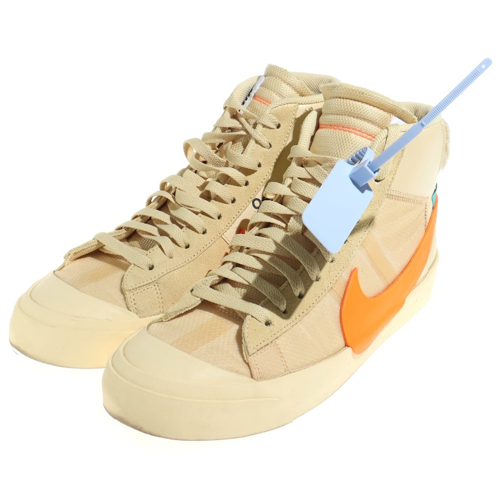 NIKE(ナイキ) ×OFF-WHITE BLAZER MID ALL HALLOWS EVE オフホワイト ブレザー ハイカットスニーカー ベージュ US10.5/28.5cm AA3832-700