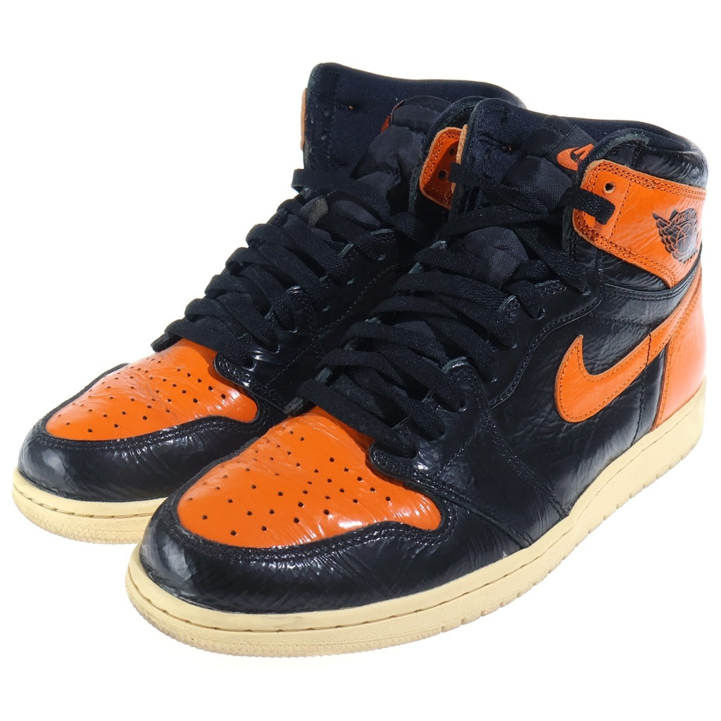 NIKE(ナイキ) AIR JORDAN 1 HIGH SHATTERED BACKBOARD 3.0 エアジョーダン1 シャッタードバックボード ハイカットスニーカー オレンジ/ブラック US10.5/28.5cm 555088-028