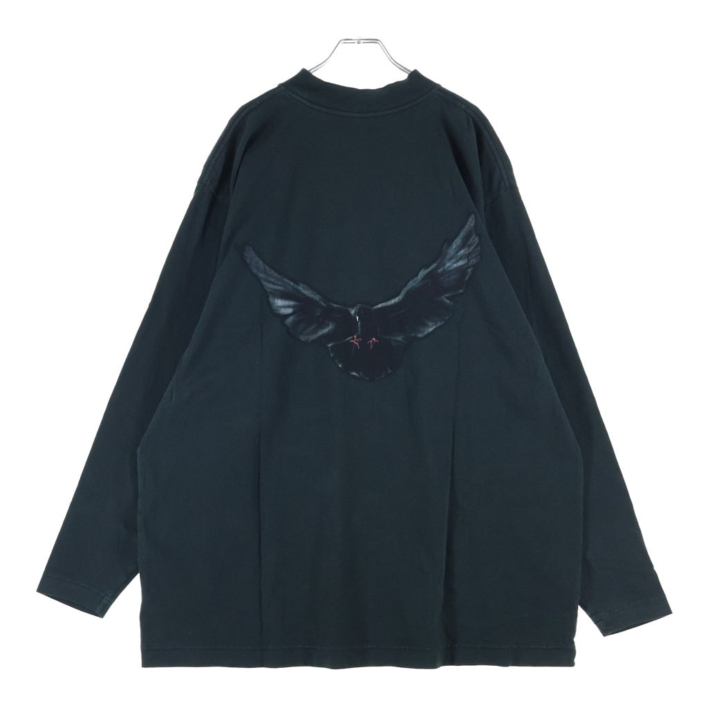 Yeezy Gap Engineered by Balenciaga(イージー ギャップ エンジニアードバイ バレンシアガ) DOVE LONGSLEEVE TEE ドーヴ 両面プリント クルーネック ロングスリーブ 長袖Tシャツ カットソー ブラック