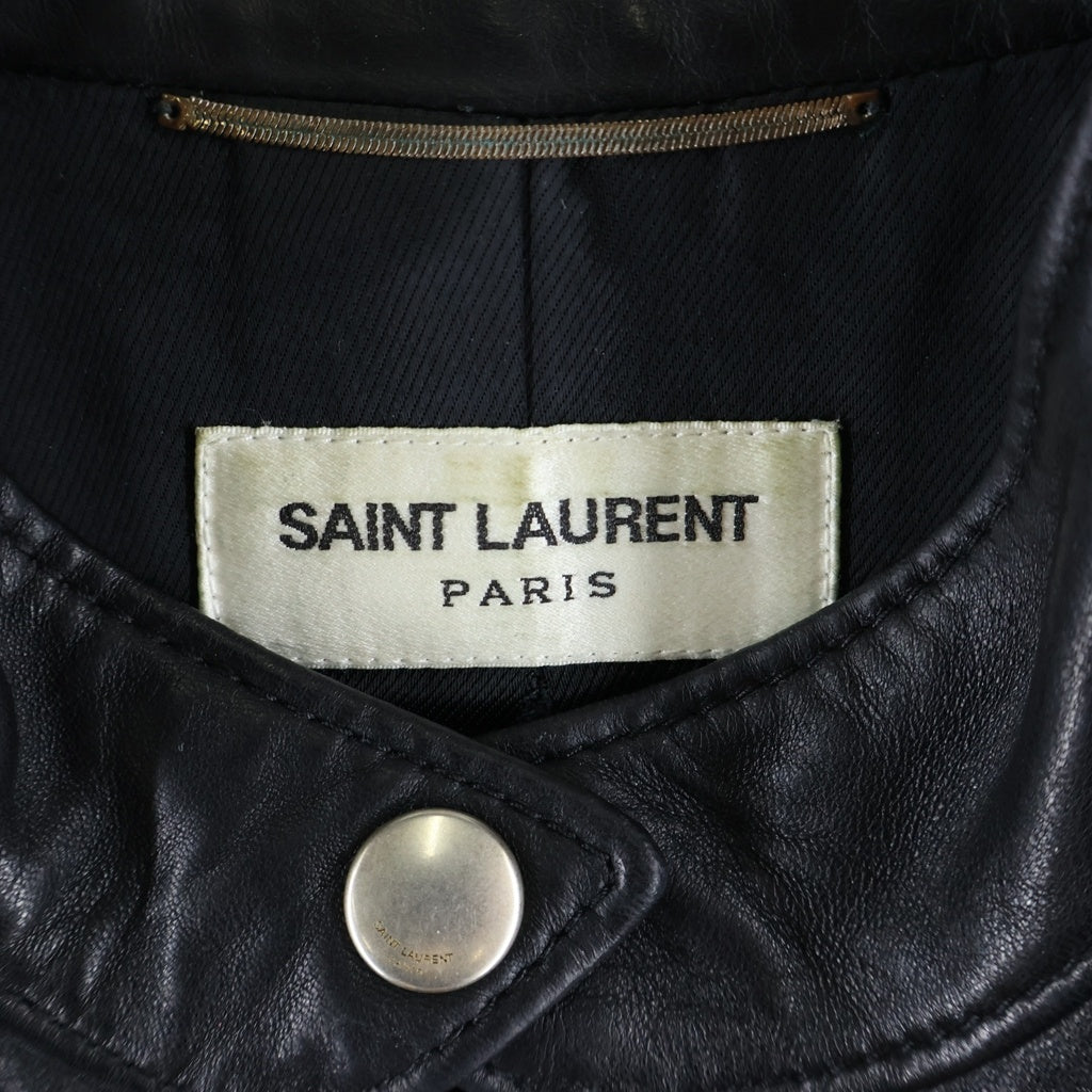 SAINT LAURENT PARIS(サンローランパリ) KEITH RACER キースレーサー ラムレザー シングル ライダース ジャケット ブラック 362239 Y5YA1