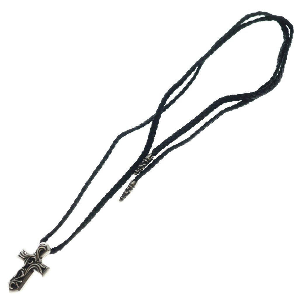 CHROME HEARTS(クロムハーツ) VULCAN CROSS SML LB バルカンクロス スモール レザーブレイド ネックレス シルバー