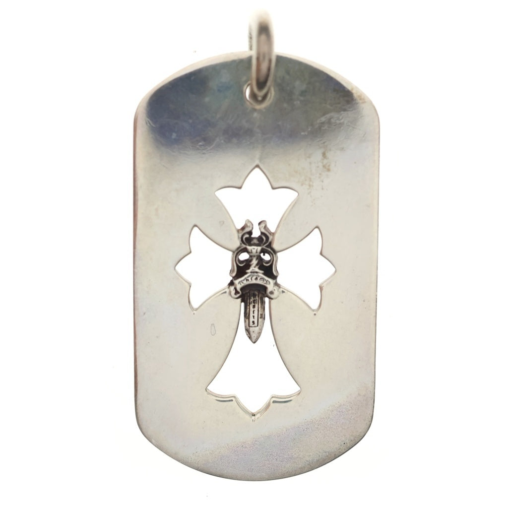 CHROME HEARTS(クロムハーツ) D TAG LRG DAGGER ダガーカットアウトドッグタグ ラージドッグタグネックレストップ