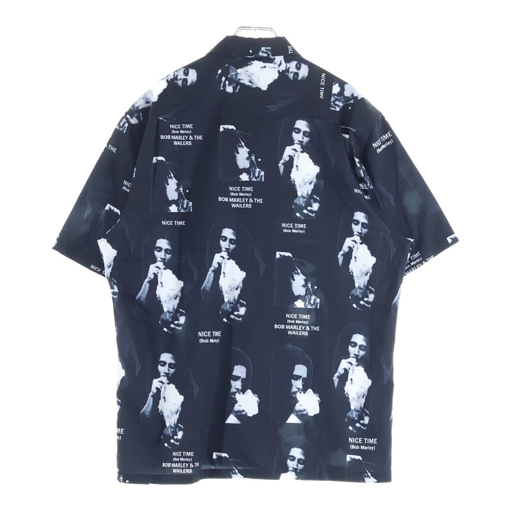 WACKO MARIA(ワコマリア) 21SS BOB MARLEY HAWAIIAN SHIRTS ボブマーリー ハワイアン 総柄 半袖シャツ ブラック