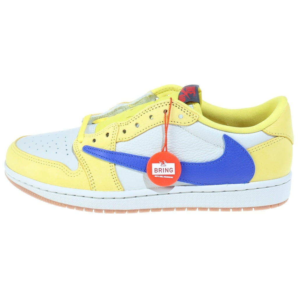 NIKE(ナイキ) ×TRAVIS SCOTT AIR JORDAN1 LOW OG SP トラヴィス スコット エアジョーダン1 カナリー ローカットスニーカー イエロー US9.5/26.5cm DZ4137-700