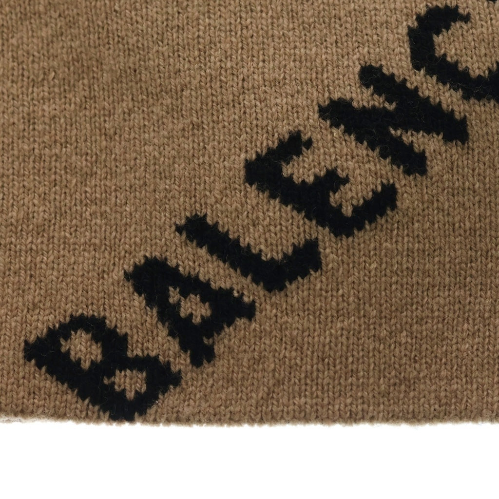 BALENCIAGA(バレンシアガ) 20AW ALLOVER LOGO オールオーバーロゴ スカーフ マフラー ウール ブラック/ブラウン 633719 T1567