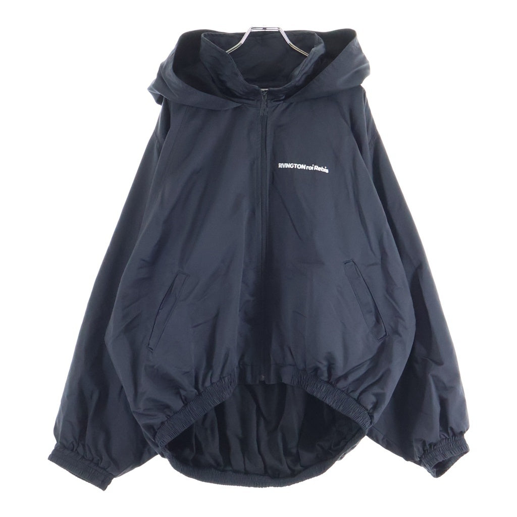 RIVINGTON roi Rebis(リヴィントンロイレビス) バックロゴ フーディー トラックジャケット ブラック