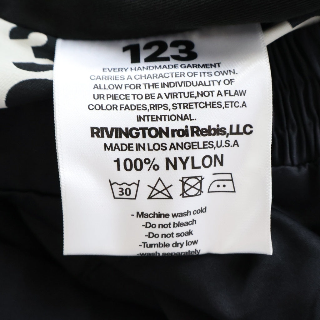 RIVINGTON roi Rebis(リヴィントンロイレビス) バックロゴ フーディー トラックジャケット ブラック