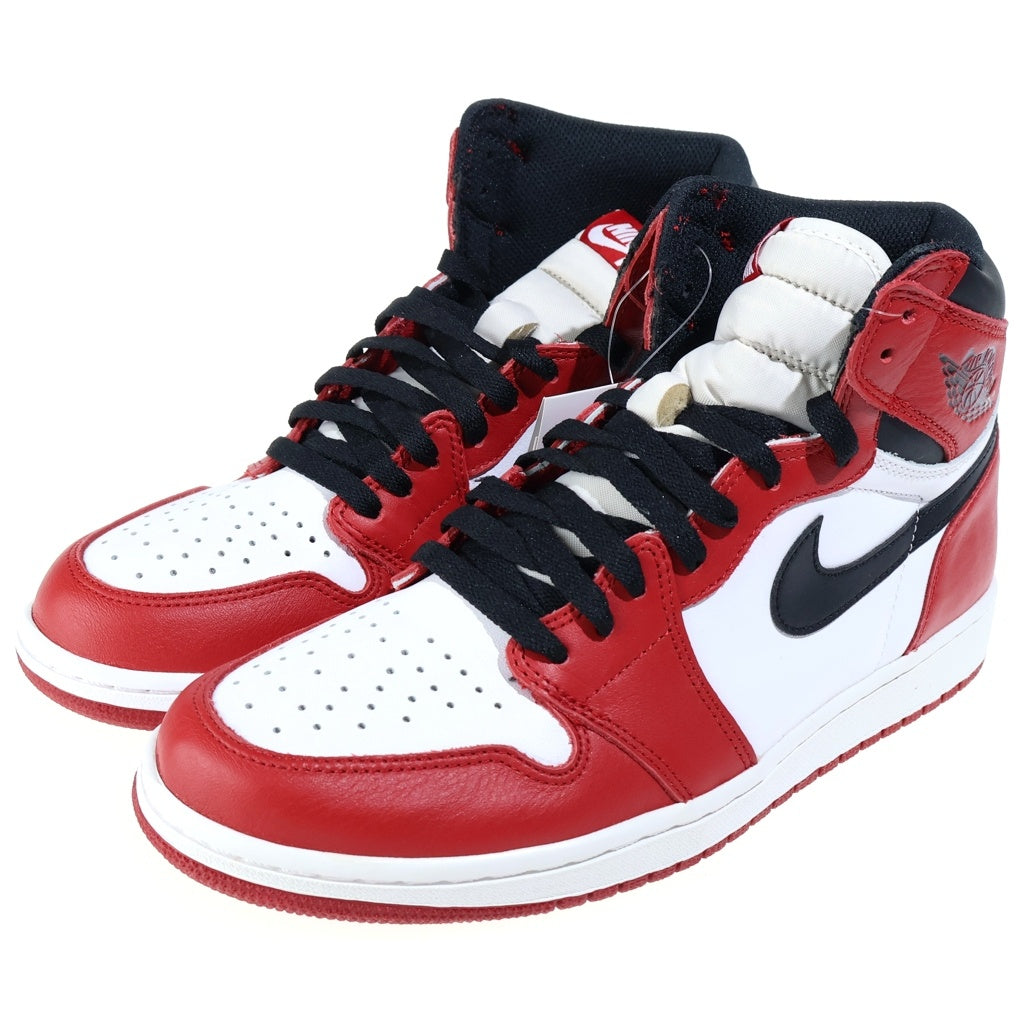 NIKE(ナイキ) 【観賞用 2015年製】 AIR JORDAN 1 RETRO HIGH CHICAGO 555088-101 エアジョーダン1 レトロ ハイ シカゴ ハイカットスニーカー レッド/ホワイト US10.5/28.5cm