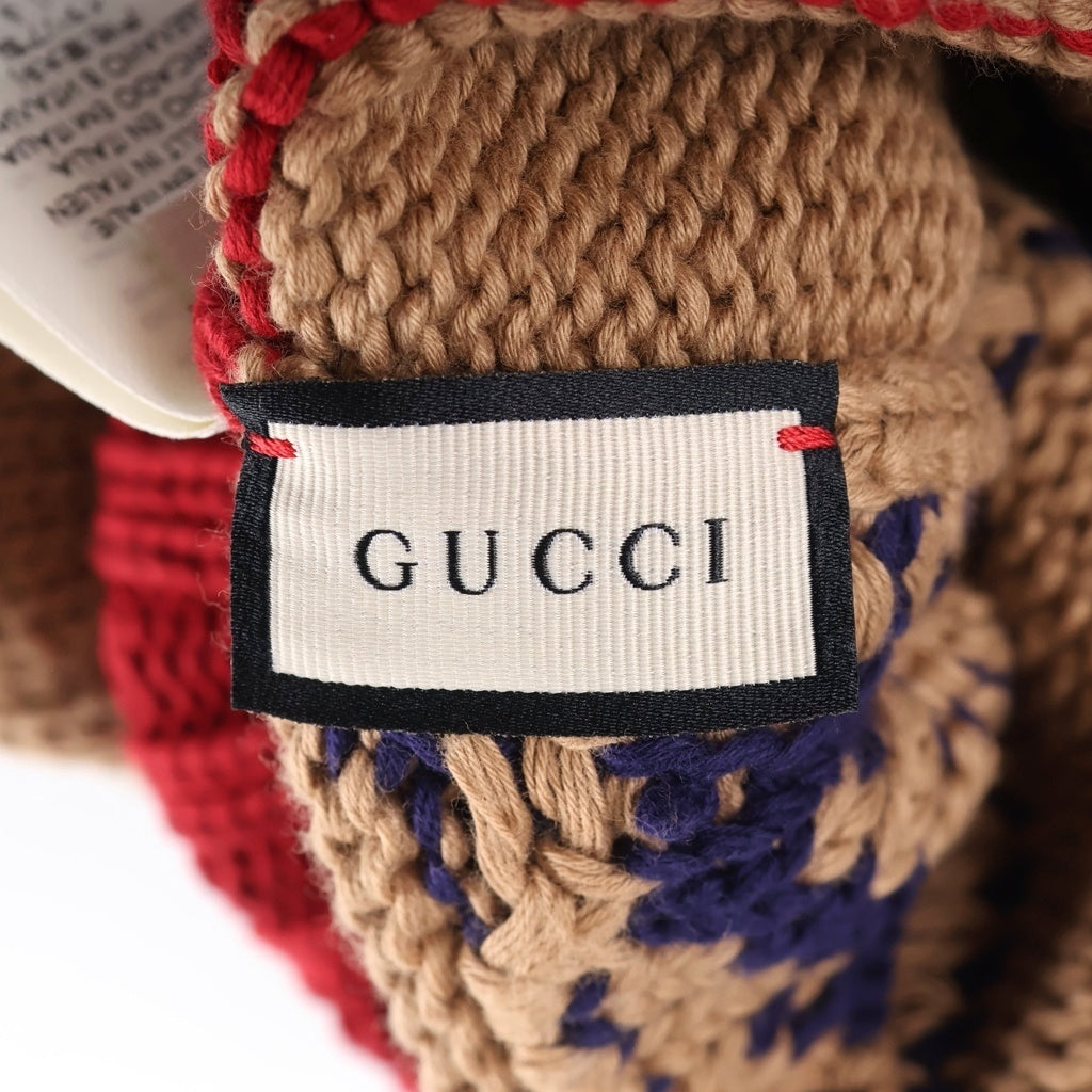 GUCCI(グッチ) GG ケーブルニット帽 ブラウン 597636
