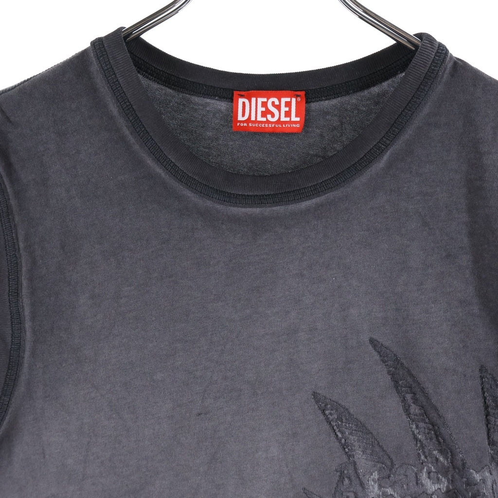 DIESEL(ディーゼル) T-RAWBISCO タンクトップ ノースリーブカットソー グレー A22654