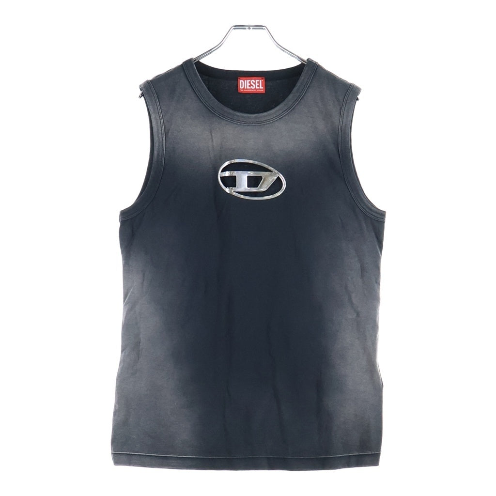 DIESEL(ディーゼル) T-BRICO オーバルD タンクトップ ノースリーブカットソー ブラック A13601
