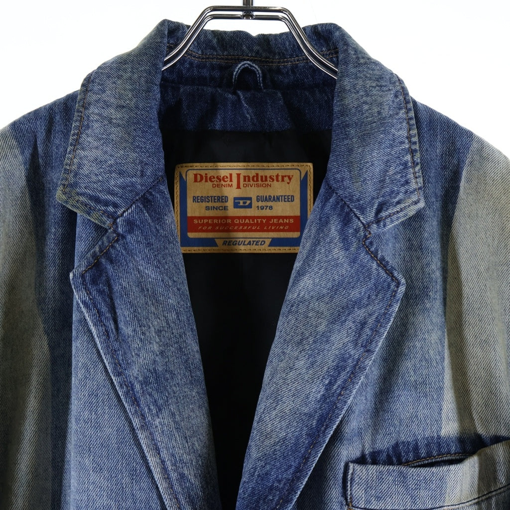 DIESEL(ディーゼル) 24AW D-BALZER-MID-FSF デニム ロング チェスターコート インディゴ A16830