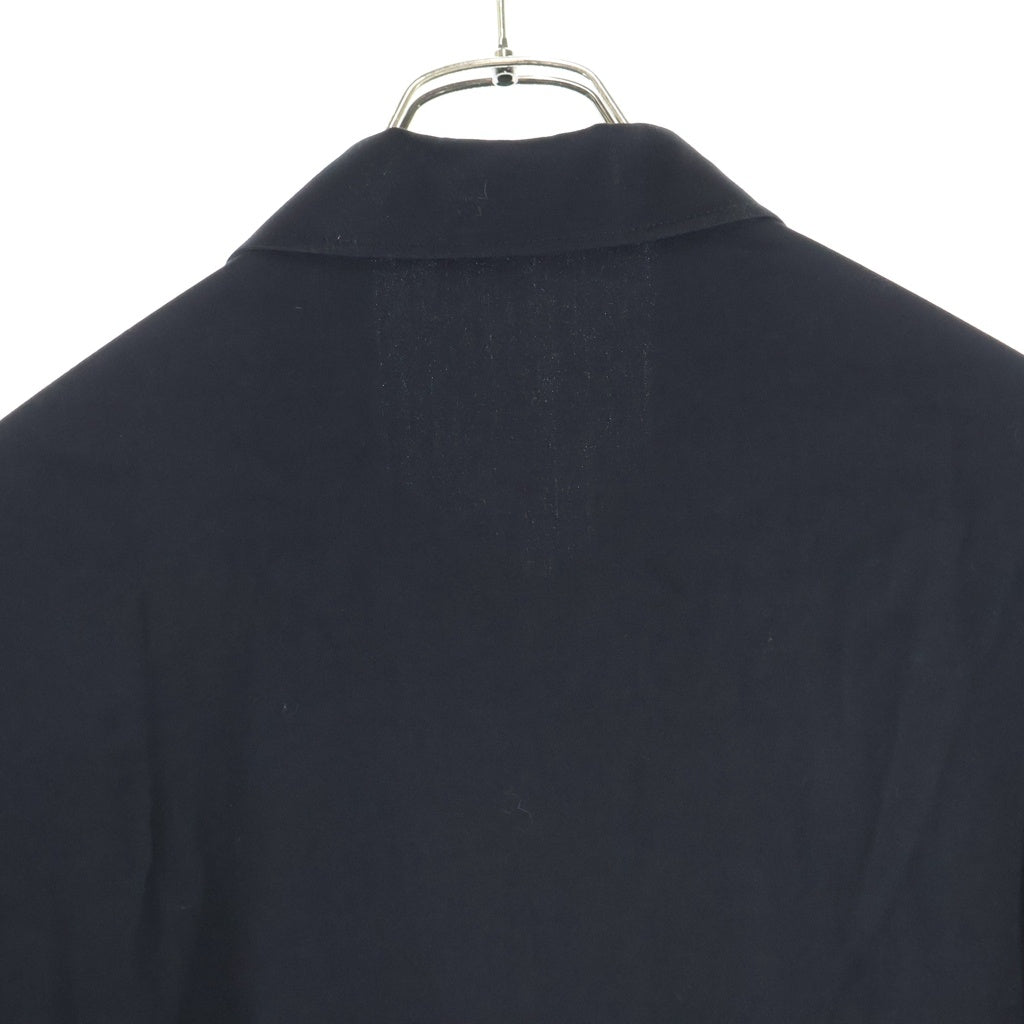 Yohji Yamamoto POUR HOMME(ヨウジヤマモト プールオム) 25SS ダブルプラケット ジャンプスーツ つなぎ ウールギャバジン オールインワン ブラック HP-D01-100