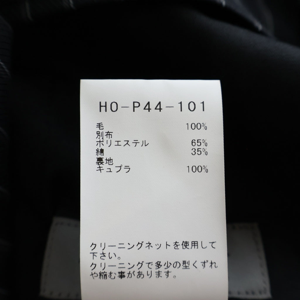 Yohji Yamamoto POUR HOMME(ヨウジヤマモト プールオム) 24AW テーパードパンツ タッグ ワイド ロングパンツ スラックス ブラック HO-P44-101