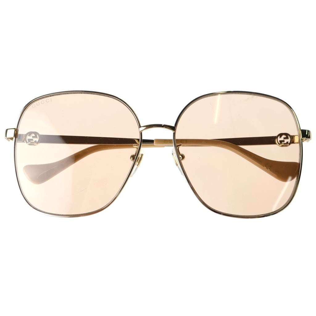 GUCCI(グッチ) ラウンドフレーム インターロッキングG サングラス アイウェア メガネ 眼鏡 GG1089SA 003 レディース