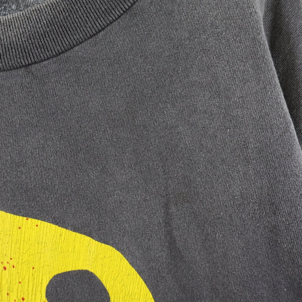 SAINT MICHAEL(セントマイケル) 24AW CP SS TEE SMILE ヴィンテージ加工プリント 半袖Tシャツ カットソー グレー SM-YS1-0000-C01