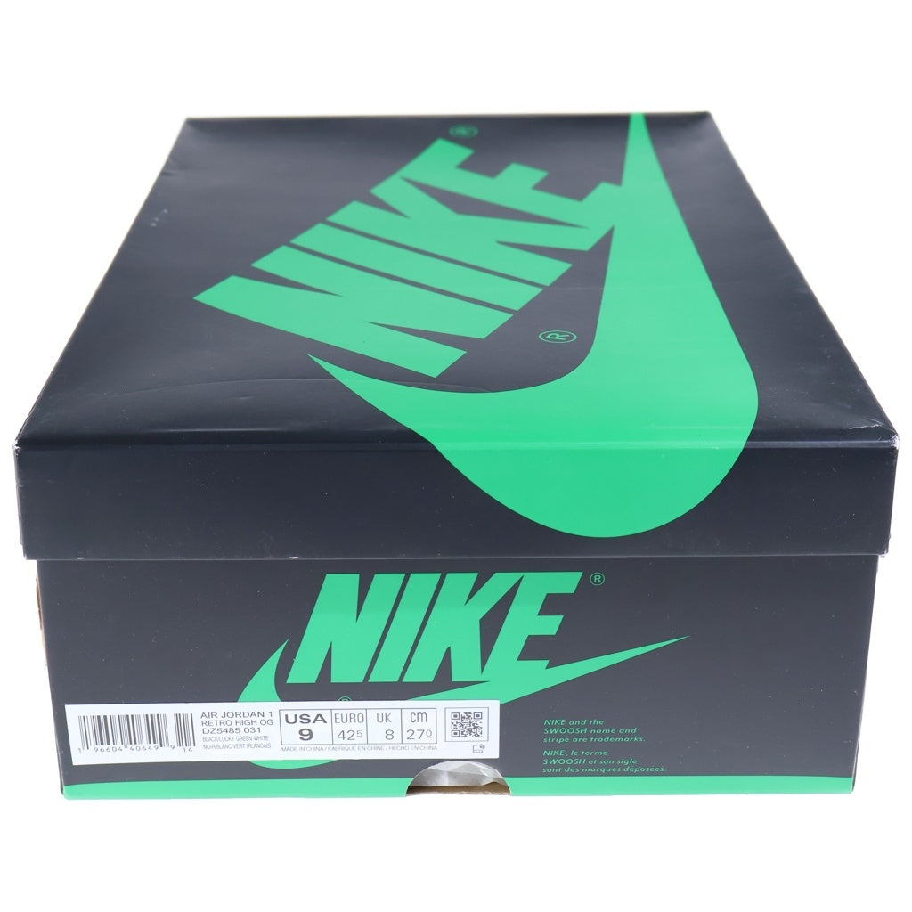 NIKE(ナイキ) AIR JORDAN1 RETRO HIGH OG CELTICS BLACK AND LUCKY GREEN エアジョーダン1 レトロ セルティックス ブラック アンド ラッキーグリーン ハイカットスニーカー DZ5485-031