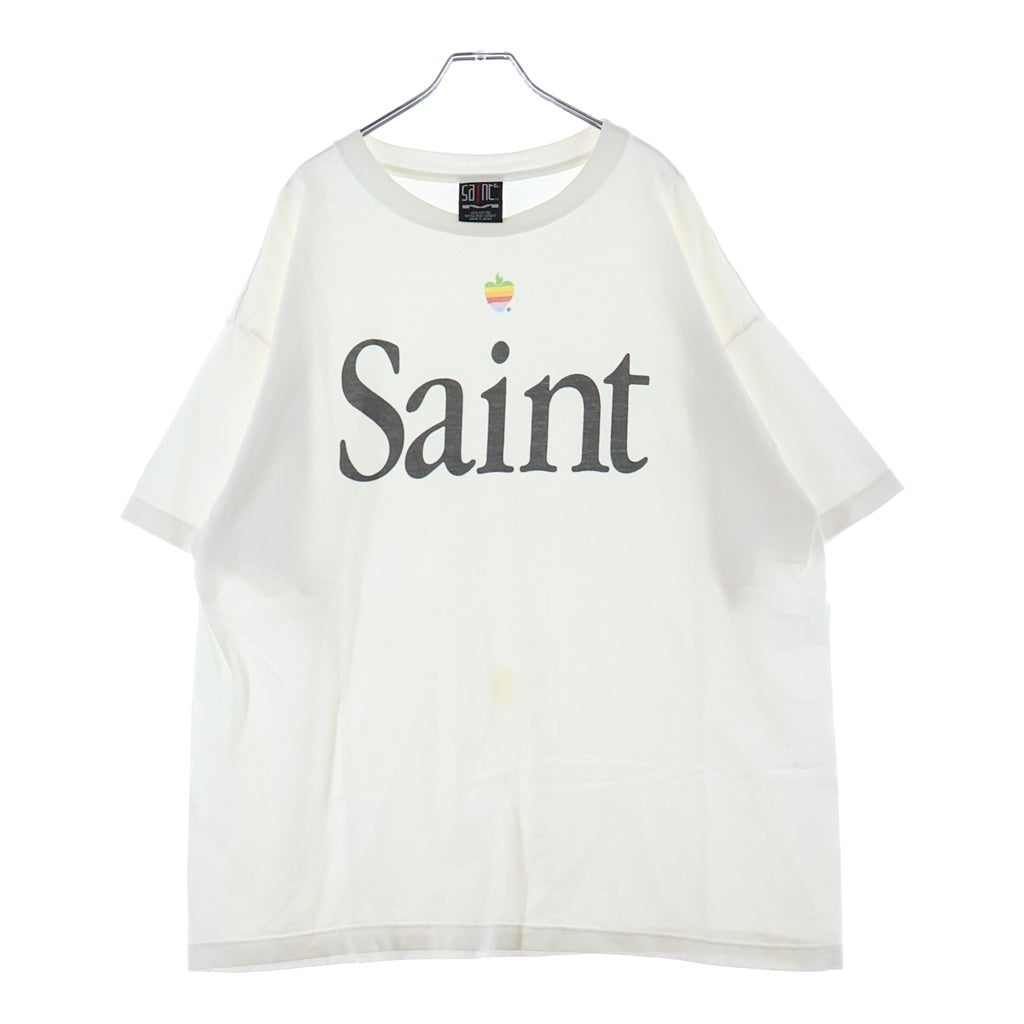SAINT MICHAEL(セントマイケル) 23AW Tee Heart Saint ロゴプリント 半袖Tシャツ カットソー ホワイト SM-A23-0000-005