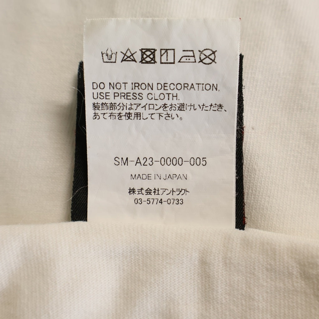 SAINT MICHAEL(セントマイケル) 23AW Tee Heart Saint ロゴプリント 半袖Tシャツ カットソー ホワイト SM-A23-0000-005