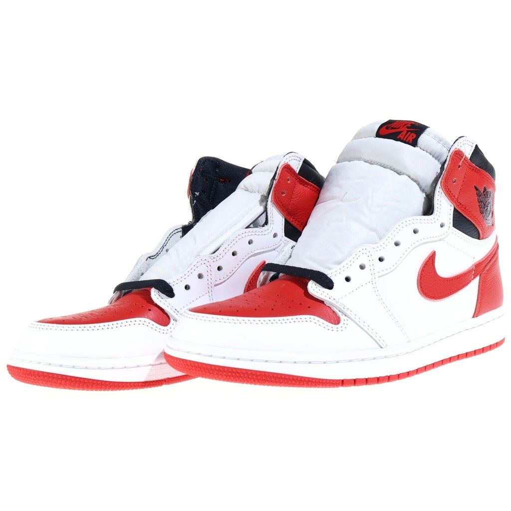 NIKE(ナイキ) AIR JORDAN1 HIGH OG HERITAGE 55508-161 エアジョーダン1 ヘリテージ ハイカットスニーカー ホワイト/レッド US9/27cm 555088-161