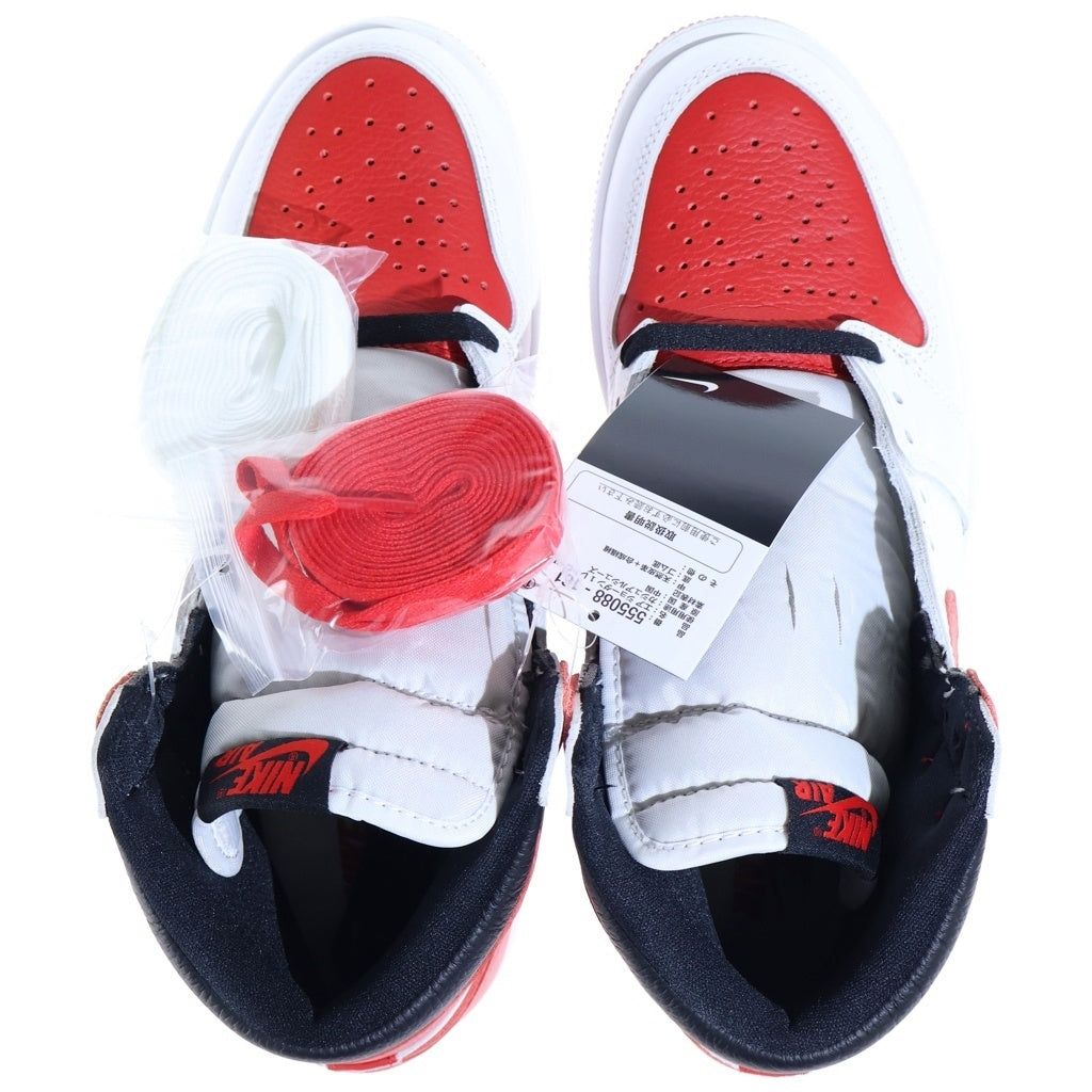 NIKE(ナイキ) AIR JORDAN1 HIGH OG HERITAGE 55508-161 エアジョーダン1 ヘリテージ ハイカットスニーカー ホワイト/レッド US9/27cm 555088-161
