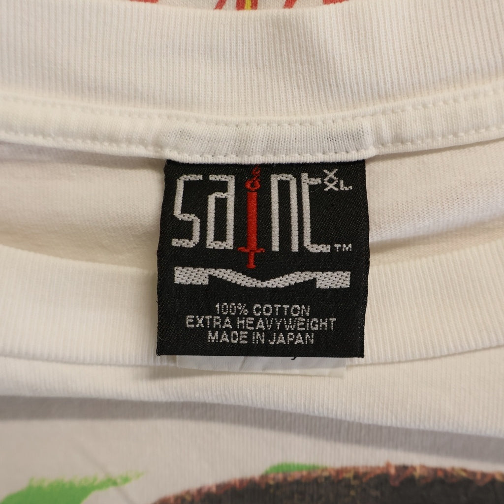 SAINT MICHAEL(セントマイケル) 24AW DSNY SS TEE MAD HATTER アリスインワンダーランド マッドハッター クルーネック 半袖Tシャツ カットソー ホワイト SM-A23-0000-C25