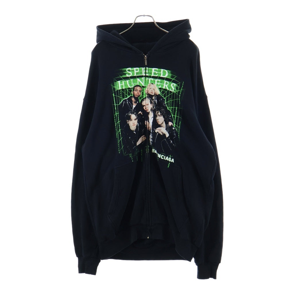 BALENCIAGA(バレンシアガ) 19SS SPEED HUNTERS ZIP UP HOODIE スピードハンターズ ジップアップ スウェットパーカー ブラック 559100