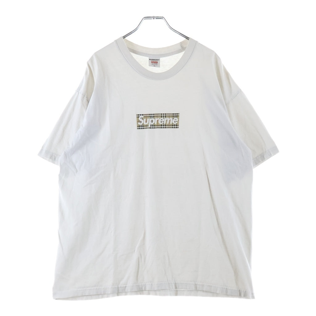 SUPREME(シュプリーム) 22SS ×BURBERRY Box Logo Tee バーバリー ボックスロゴ 半袖Tシャツ カットソー ホワイト