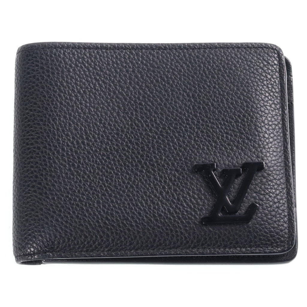 LOUIS VUITTON(ルイヴィトン) ポルトフォイユ ミュルティプル アエログラム コンパクトウォレット 二つ折り財布 ブラック M69829 RFID