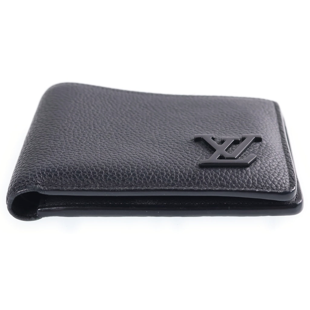 LOUIS VUITTON(ルイヴィトン) ポルトフォイユ ミュルティプル アエログラム コンパクトウォレット 二つ折り財布 ブラック M69829 RFID
