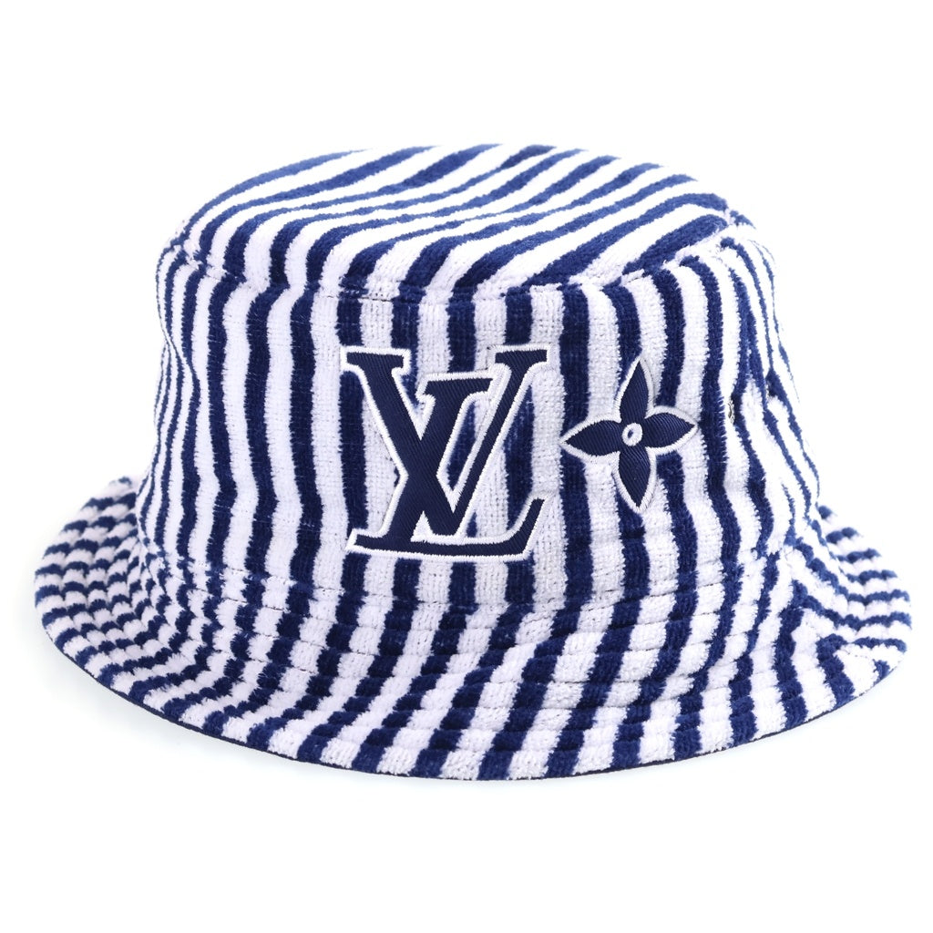 LOUIS VUITTON(ルイヴィトン) LVグラフィカル リバーシブル バケットハット 帽子 ブルー M77622