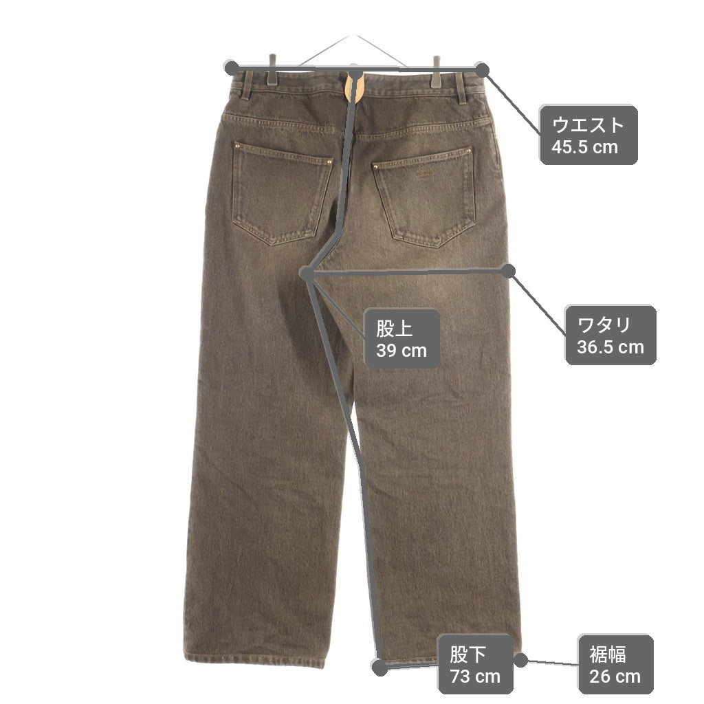 LOUIS VUITTON(ルイヴィトン) 26SS コーヒーインディゴ ワイド デニムパンツ ブラウン RM261M P42 HUD72W