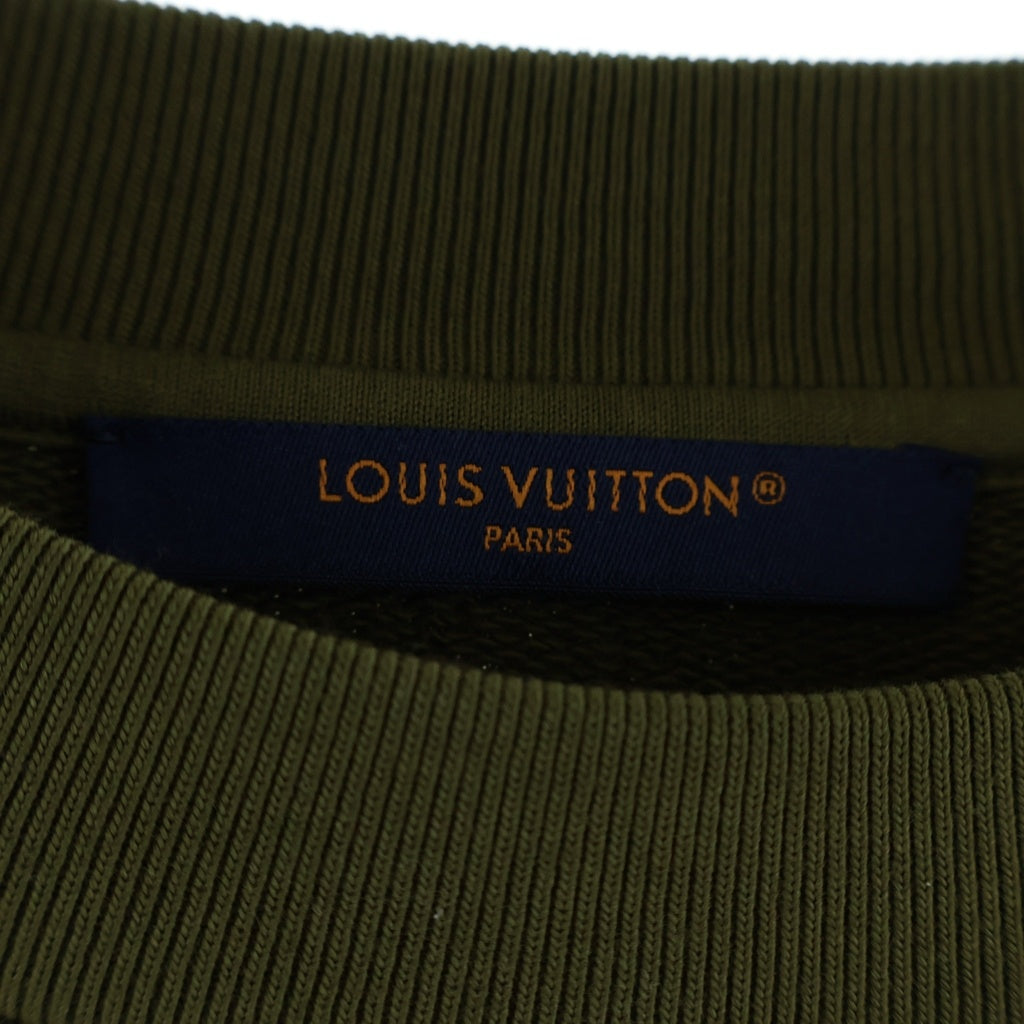 LOUIS VUITTON(ルイヴィトン) 24SS シグネチャーロゴスタッズ装飾 クルーネック スウェット トレーナー グリーン RM241 FWC HQY88W