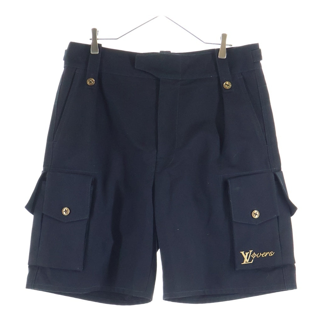 LOUIS VUITTON(ルイヴィトン) 24SS コットン キャンバス ユーティリティ ワイド カーゴ ショーツ ショート ハーフパンツ ブラック RM241 GNH HQP73W