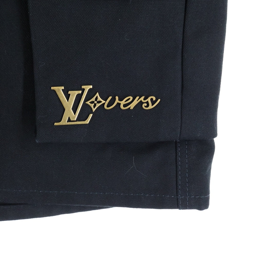 LOUIS VUITTON(ルイヴィトン) 24SS コットン キャンバス ユーティリティ ワイド カーゴ ショーツ ショート ハーフパンツ ブラック RM241 GNH HQP73W