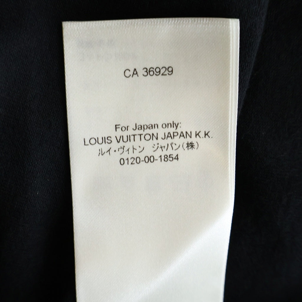 LOUIS VUITTON(ルイヴィトン) 25AW エンブロイダード シグネチャー ストロー ロゴ刺繍 クルーネック 半袖Tシャツ カットソー ブラック RM252MM NPG HTY21W