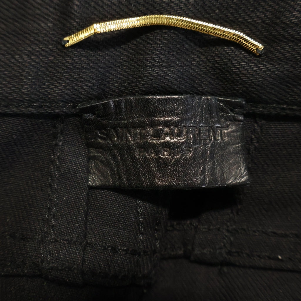 SAINT LAURENT PARIS(サンローランパリ) ストレッチスキニー デニムパンツ ブラック レディース 365837 YYK01