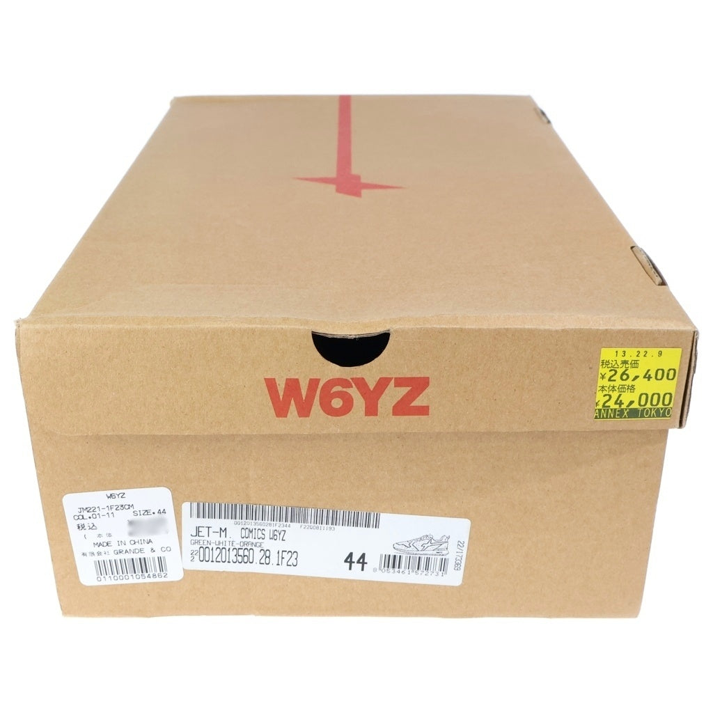W6YZ JUST SAY WIZZ(ウィズジャストセイウィズ) JET-M 28 ハンドペイント ロイヤルフラッシュ ローカットスニーカー ホワイト/カーキ JM221-1F23CM